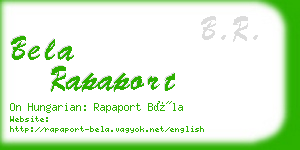 bela rapaport business card